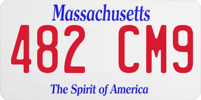 MA license plate 482CM9