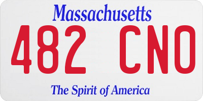 MA license plate 482CN0