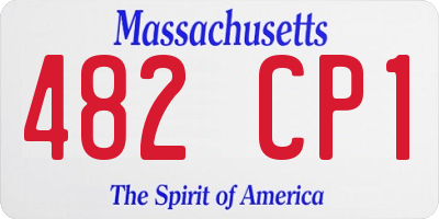 MA license plate 482CP1