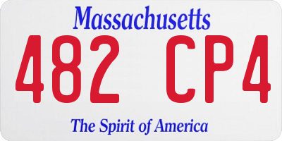 MA license plate 482CP4