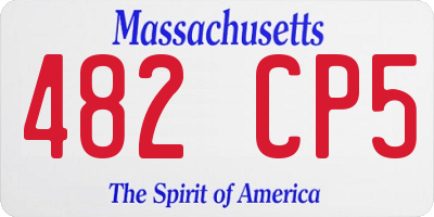 MA license plate 482CP5