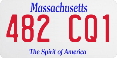 MA license plate 482CQ1