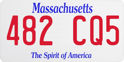 MA license plate 482CQ5