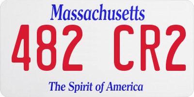 MA license plate 482CR2
