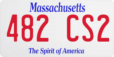 MA license plate 482CS2