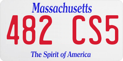 MA license plate 482CS5