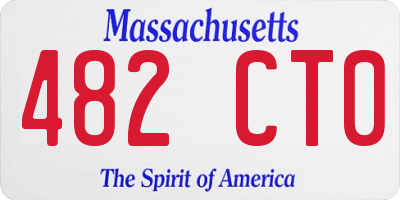 MA license plate 482CT0
