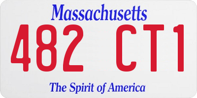 MA license plate 482CT1