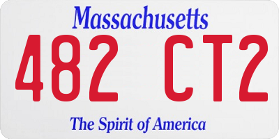 MA license plate 482CT2
