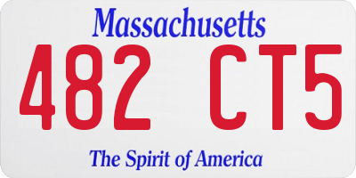 MA license plate 482CT5