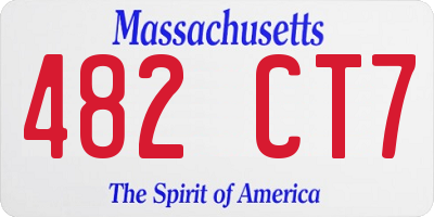 MA license plate 482CT7