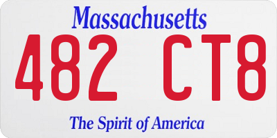 MA license plate 482CT8