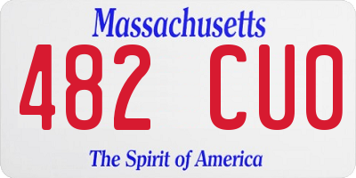 MA license plate 482CU0