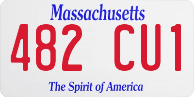 MA license plate 482CU1