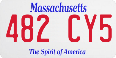MA license plate 482CY5
