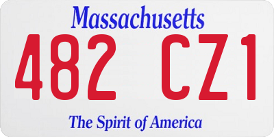 MA license plate 482CZ1