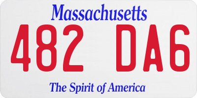 MA license plate 482DA6