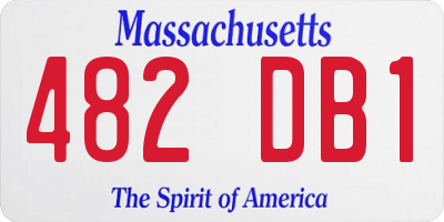 MA license plate 482DB1