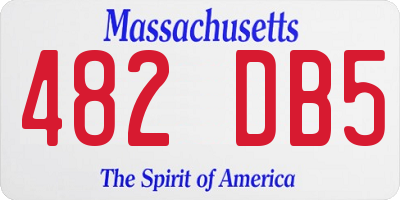 MA license plate 482DB5
