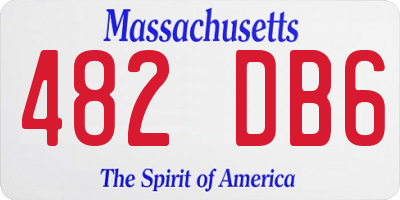 MA license plate 482DB6