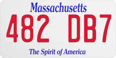 MA license plate 482DB7