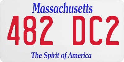 MA license plate 482DC2