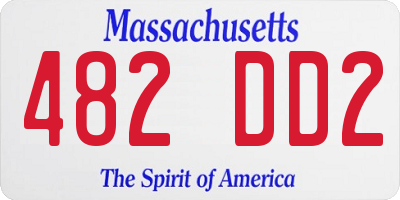 MA license plate 482DD2