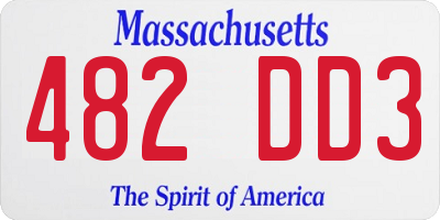 MA license plate 482DD3