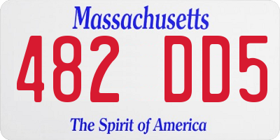 MA license plate 482DD5
