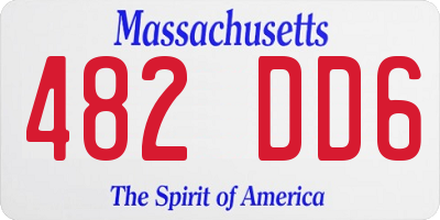 MA license plate 482DD6