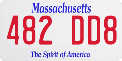 MA license plate 482DD8