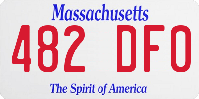 MA license plate 482DF0