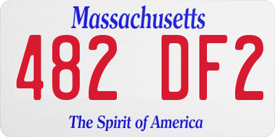 MA license plate 482DF2