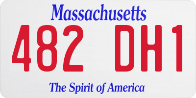 MA license plate 482DH1