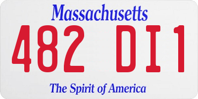 MA license plate 482DI1