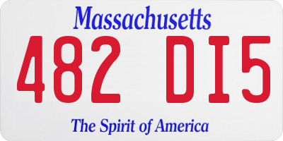 MA license plate 482DI5