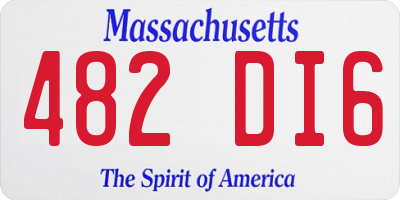 MA license plate 482DI6