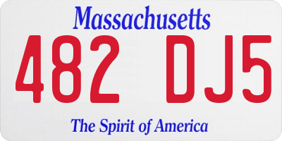MA license plate 482DJ5