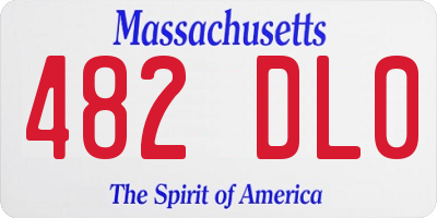 MA license plate 482DL0
