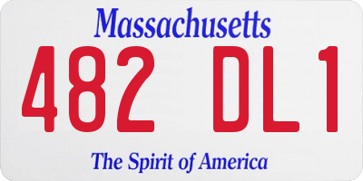 MA license plate 482DL1