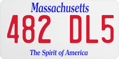 MA license plate 482DL5