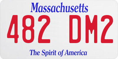 MA license plate 482DM2