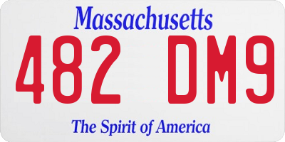 MA license plate 482DM9