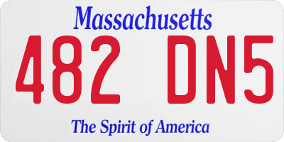 MA license plate 482DN5