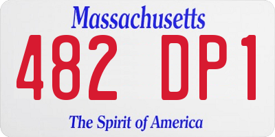 MA license plate 482DP1