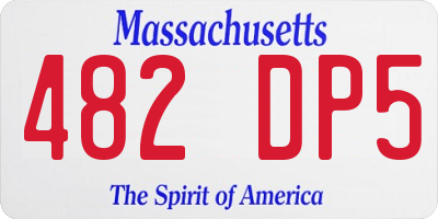 MA license plate 482DP5