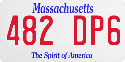 MA license plate 482DP6