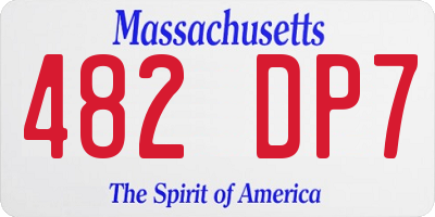 MA license plate 482DP7