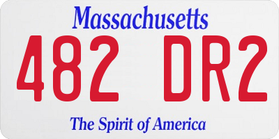 MA license plate 482DR2