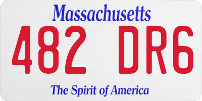 MA license plate 482DR6